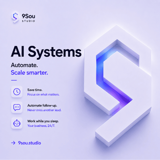 AI automation services by 9Sou Studio